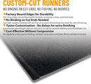 2'x46' Non-Slip Extra Long Hallway Runner Rug - Oth Black