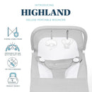 Highland Portable Baby Bouncer - Pebble Gray