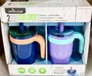 Reduce Coldee 14oz Tumblers with Handles - 2-Pack (Purple & Mint)