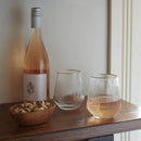 Stemless Ribbed Wine Glass Set - Gold