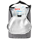 Insulated Double Bottle Bag - Black/White Stripe