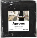 Nouvelle Legende Commercial Grade Kitchen Bib Apron - Black - 2 Pack