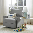 Baby Relax Rylan 4-in-1 Swivel Glider Rocker Recliner Chair - Gray Velvet