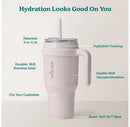 40oz Vacuum Insulated Stainless Steel Straw Tumbler - Cotton Candy