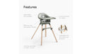 Clikk High Chair All-in-One with Tray & Harness - Glacier Green