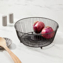 Iron Wire Fruit Basket - Black