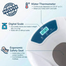 AquaScale 3-In-1 Digital Scale, Water Thermometer And Infant Tub