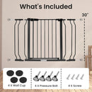 Baby Gate for Stairs and Doorways - Graphite