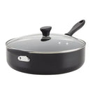 Reliance 6-Quart Covered Sauté Pan with Helper Handle - Black