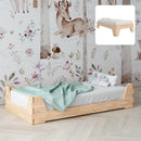 Maverick Montessori Toddler Floor Bed with 2 Heights, Natural