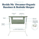 Beside Me Dreamer Organic Bassinet - Sage