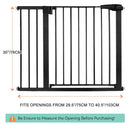 Auto Close Dog Safety Gate - Black