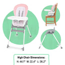 Trio Foldaway 6-in-1 Baby High Chair - Pink