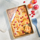 Nonstick Aluminized Steel Cake Pan Set with Lid - Gold