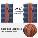 Luggage With Tsa Lock Spinner Wheels Hardside Expandable Luggage Travel Suitcase Check in Luggage ABS 24"