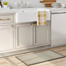 34" x 20" Textured Pet Kitchen Rug Brown