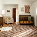 Palma Mid-Century 4-in-1 Convertible Crib with Toddler Bed Conversion Kit - Natural Walnut