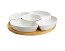 6pc Stoneware Serving Set - White