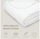 Baby Muslin Blanket, Large 40" X 40" By Comfy Cubs - White