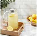 Glass Pitcher with Lid and Spout - 68 Oz