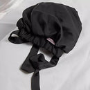 Satin Sleep Hair Bonnet - Black