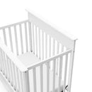 Petal Convertible Mini Crib with Mattress - White