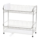 2-Tier Slim-Sized Dish Rack with Drain Spout