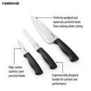 3 Piece Chef Knife Set - Black