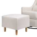 Toco Swivel Glider and Ottoman - Performance Cream Eco-Weave