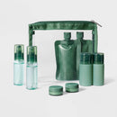 8pc Complete Travel Toiletry Set - Dark Ivy