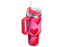 40 oz Stainless Steel H2.0 Flowstate Quencher Tumbler - Rouge Heart Gradient