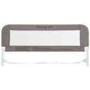 3D Linen fabric and Mesh Security Bed Rail - Gray