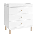 Gelato 3-Drawer Changer Dresser - White and Washed Natural