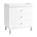 Gelato 3-Drawer Changer Dresser - White and Washed Natural