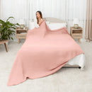 Muslin Blanket for Adults Queen 90" x 90" - Lace Pink