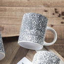 Sophie Stamping Stoneware Mug Set of 4 - White/Black