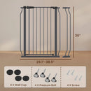 Baby Gate for Stairs and Doorways - Graphite