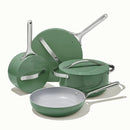 9-Piece Ceramic Nonstick Cookware Set in Sage - Green