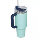 Stainless Steel Insulated Quencher Tumbler - Watercolor Blue