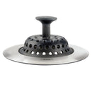 Silicone Sink Strainer with Stopper - Black