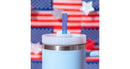 6pk 40oz Americana Glitter Straws