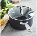 3 Qt Hard Anodized Ceramic Nonstick Saucepan with Lid