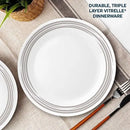 16pc Brushed Silver Dinnerware Set - Service for 4