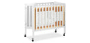 3 in-1 Portable Folding Stationary Side Crib, White