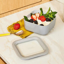Small Ceramic Coated Glass Food Storage Container - Sage