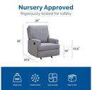 Salma Rocker Recliner Chair - Light Gray