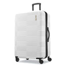 Hardside Large Checked Spinner Suitcase - White