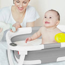 Collapsible Baby Bathtub With Soft Cushion - Gray