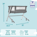 Skylar Bassinet and Bedside Sleeper - Grey
