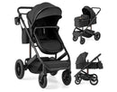 3-in-1 Newborn Stroller - Black